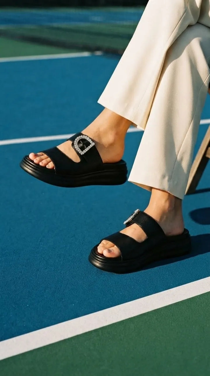 Black Formal Slipper For Women PU0893