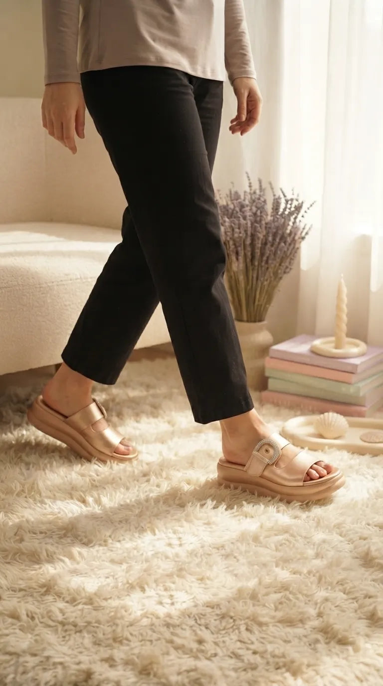 Beige Formal Slipper For Women PU0893