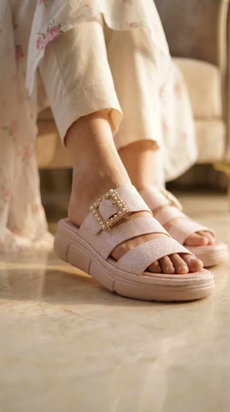 Pink Formal Slipper For Women PU0894