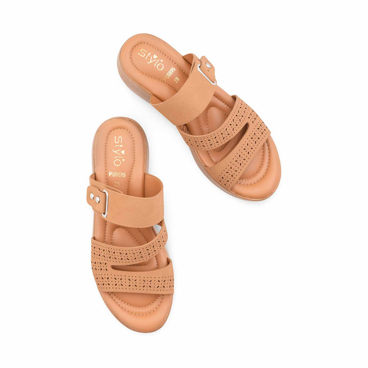 Beige Formal Slipper For Women PU0895