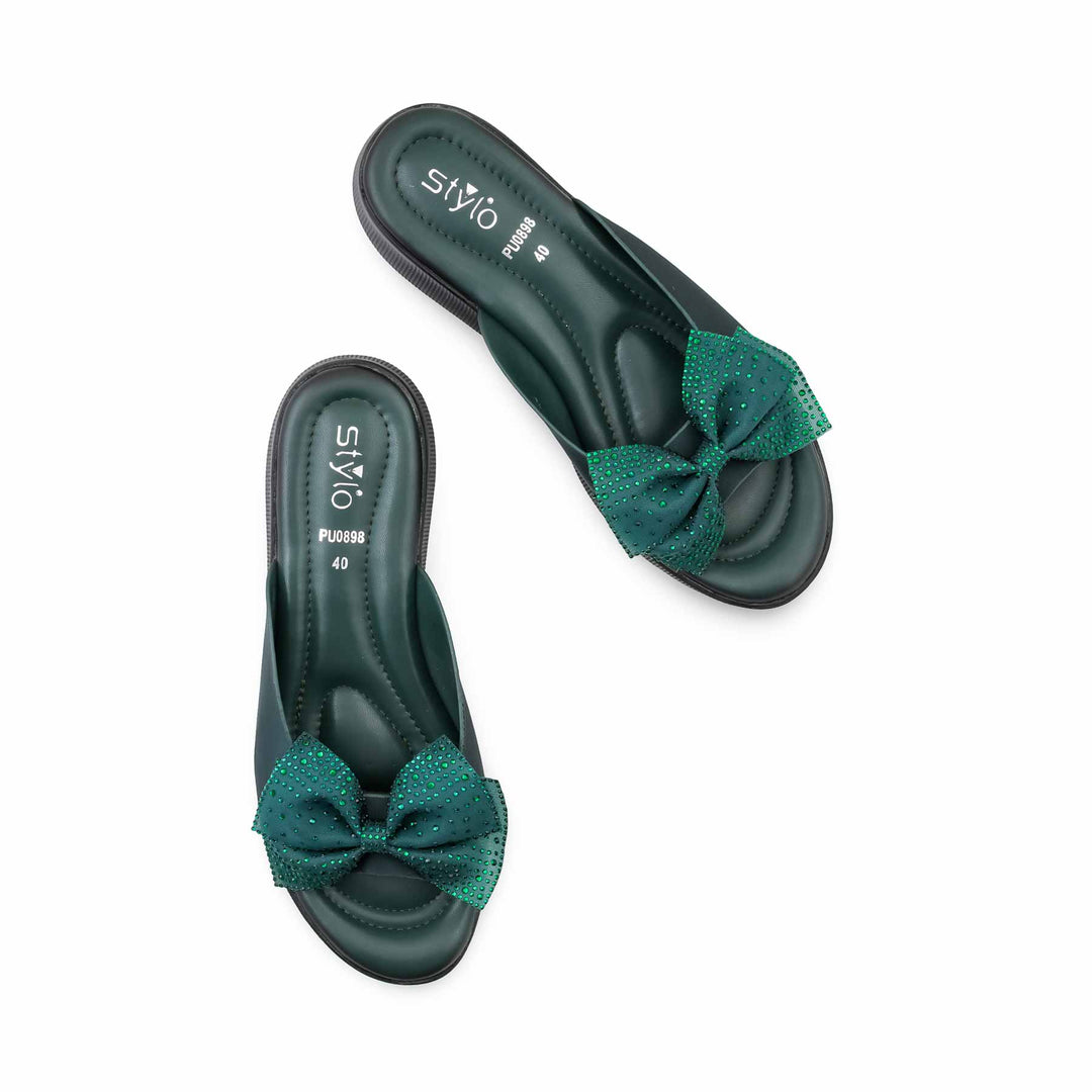 Green Formal Slipper For Women PU0898