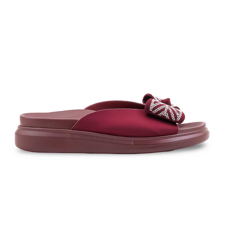 Maroon Formal Slipper For Women PU0899