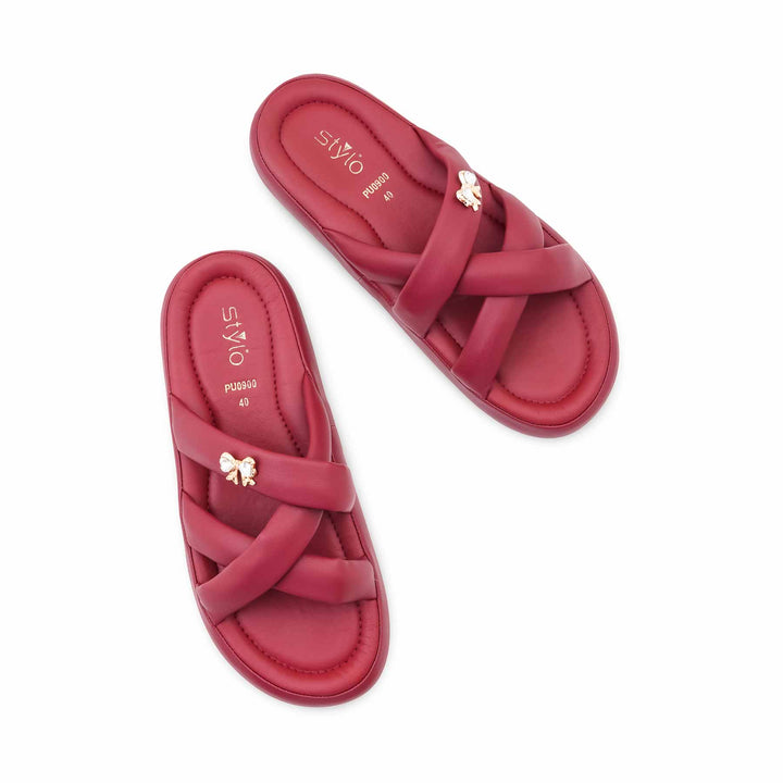 Maroon Formal Slipper For Ladies PU0900