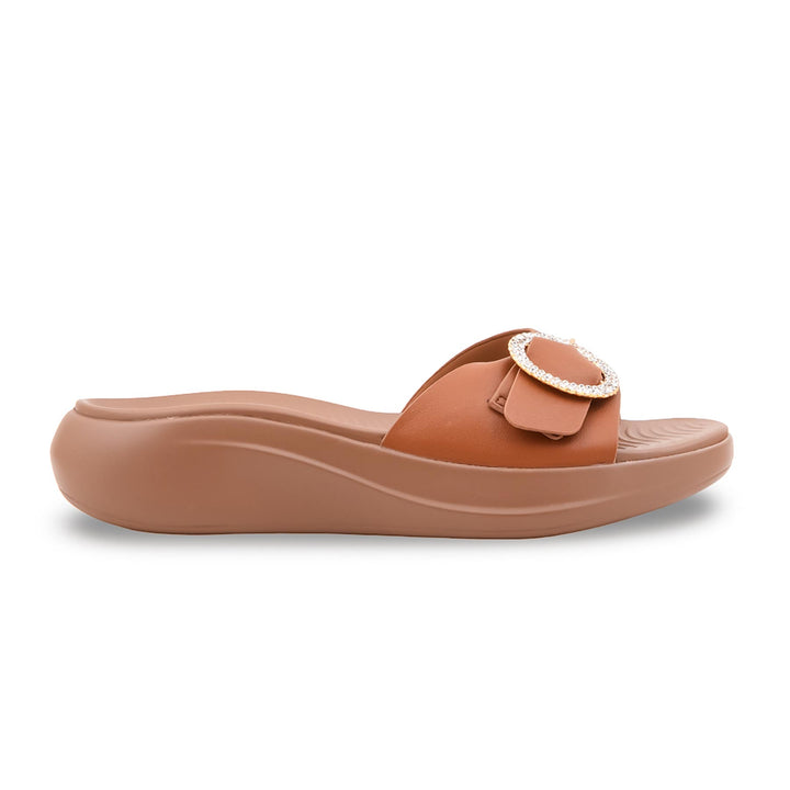 Brown Formal Slipper For Women PU0901