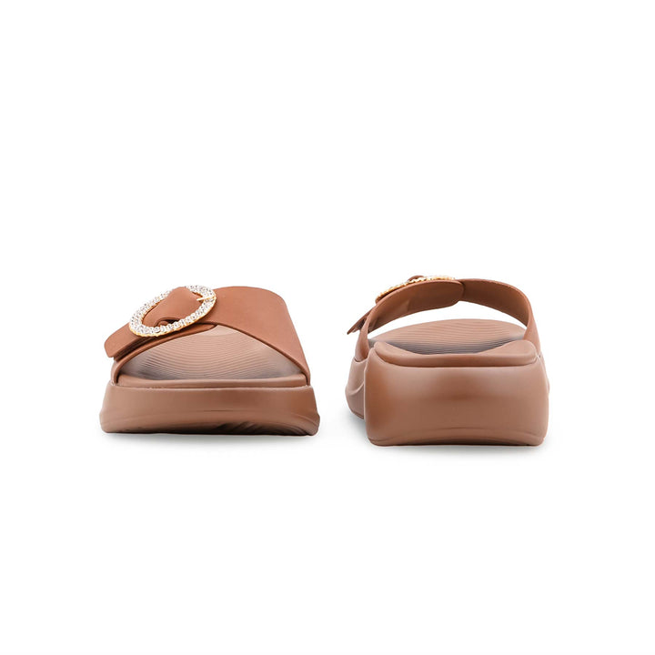 Brown Formal Slipper For Women PU0901