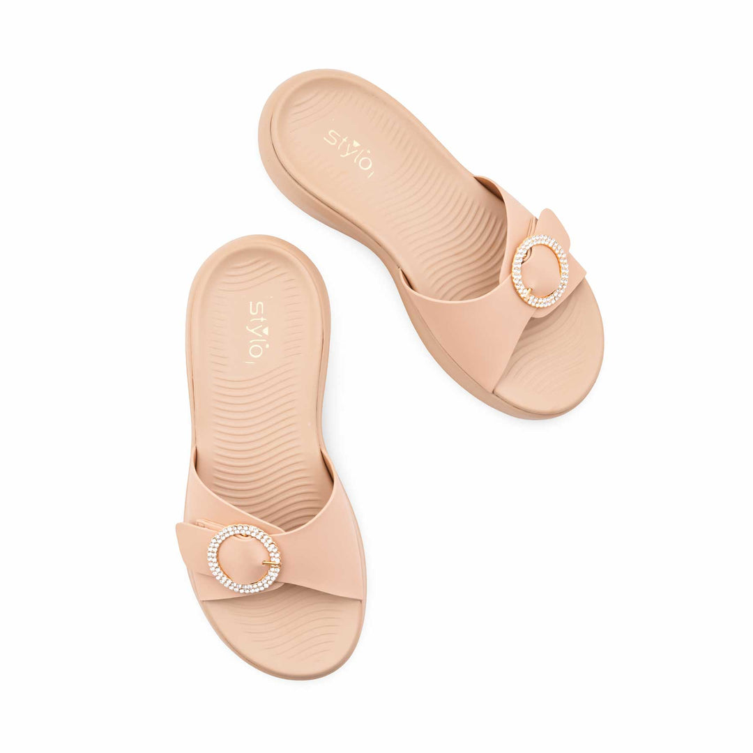 Beige Formal Slipper For Women PU0901