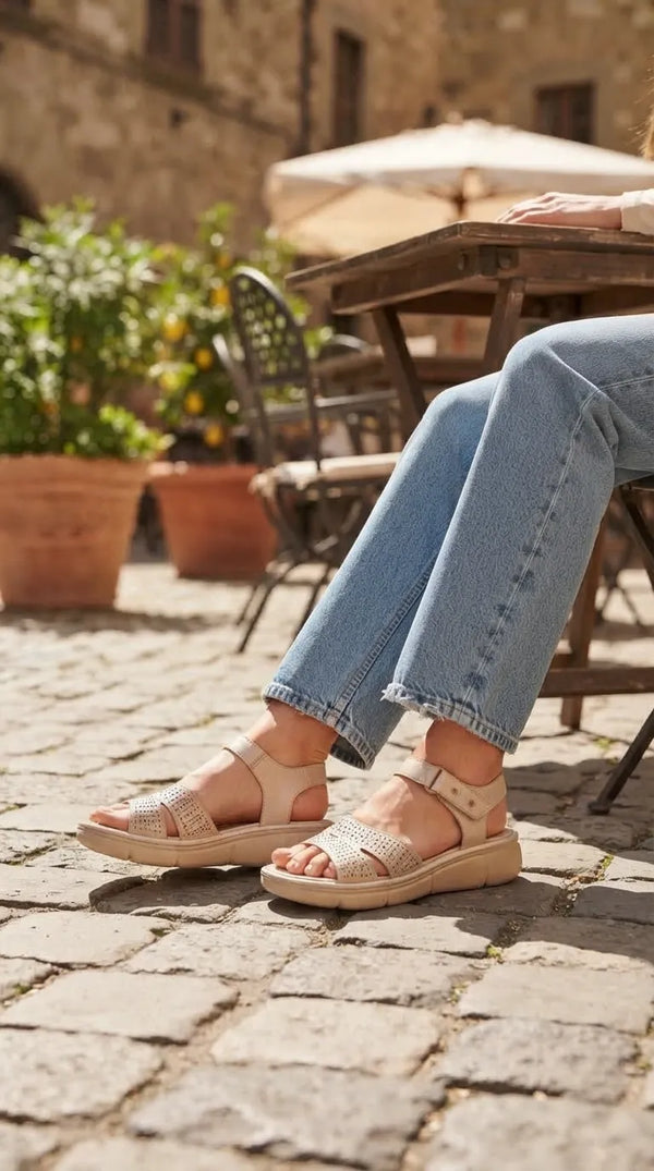 Golden Formal Sandal For Women PU0904