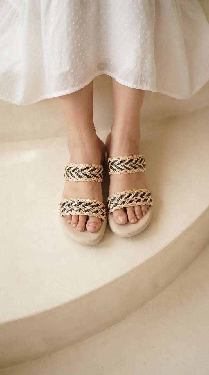 Cream Formal Slipper For Women PU0914