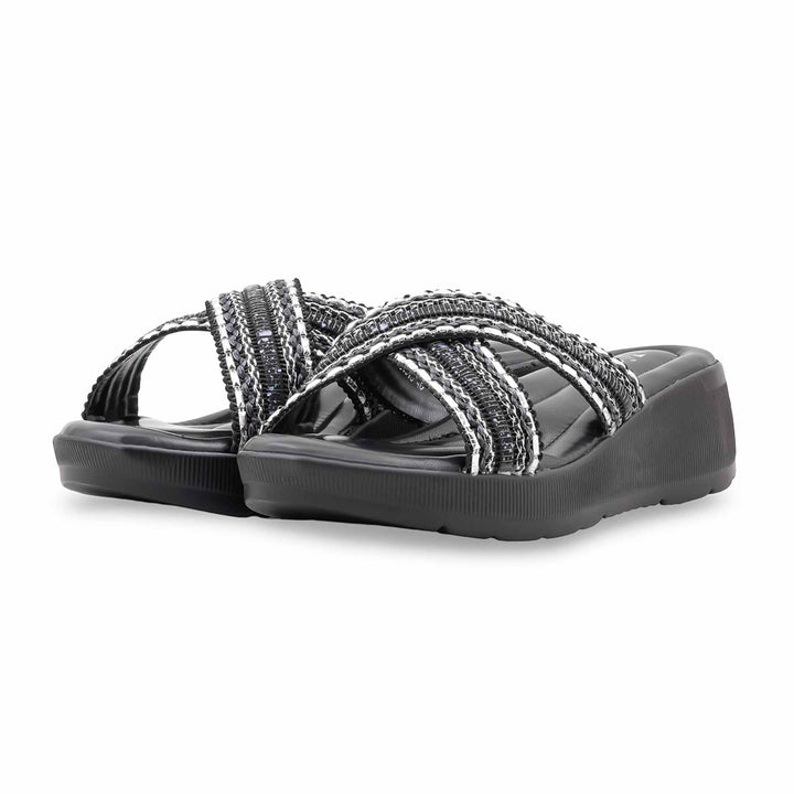 Black Formal Slipper For Ladies PU0915