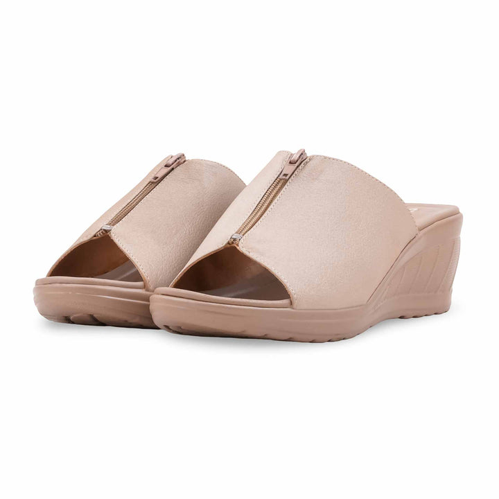 Beige Formal Slipper For Women PU0919
