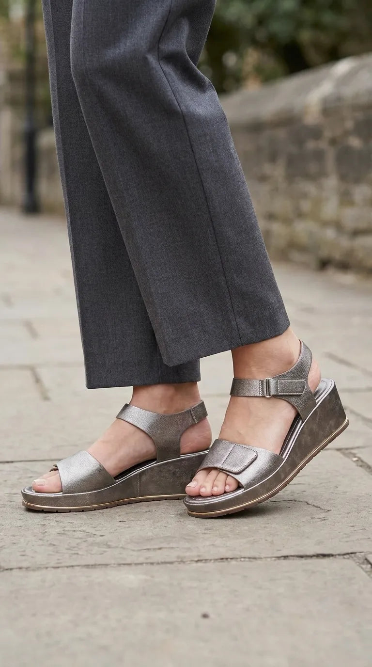 Grey Formal Sandal For Women PU0920