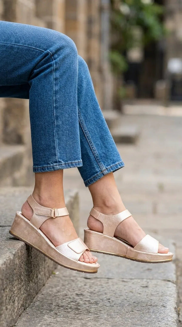 Golden Formal Sandal For Women PU0920