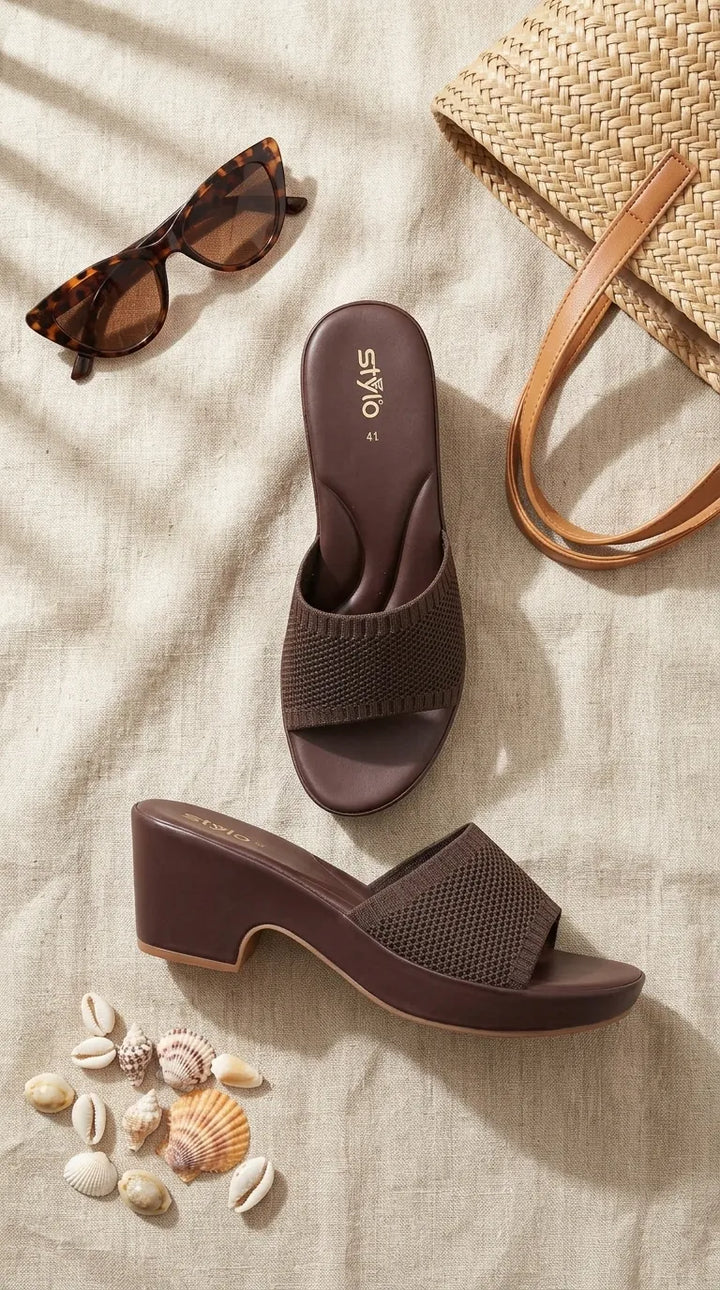 Brown Formal Slipper For Women PU0945