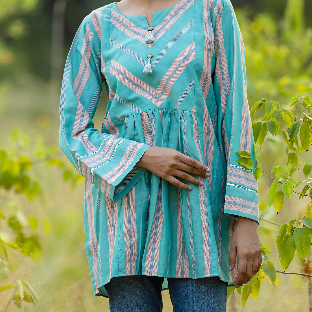 1PC- Stripe Doriya Top PW3178