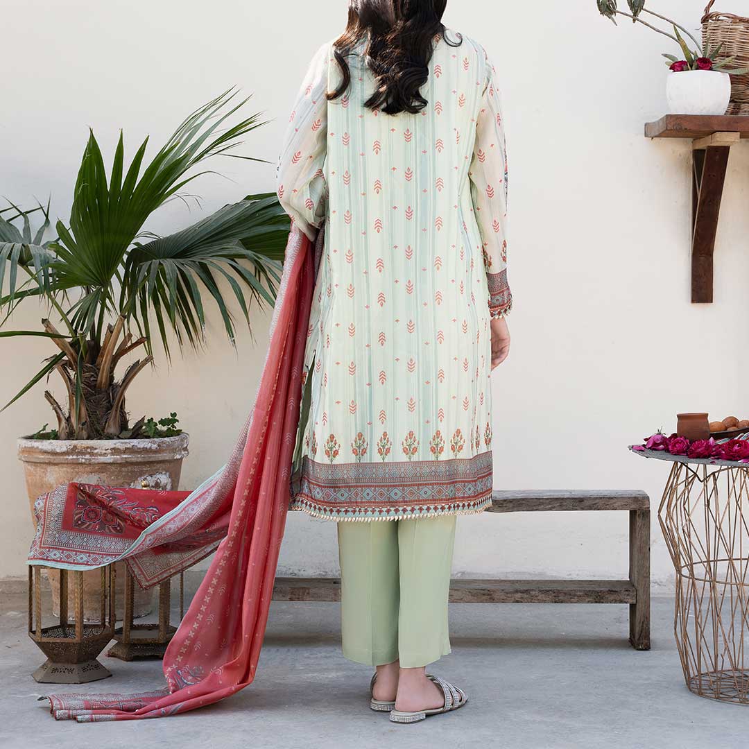 3PC- Embellished Tussar Silk Suit PW3203