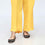 Yellow Scallops Grip Silk Straight Trouser PW3645