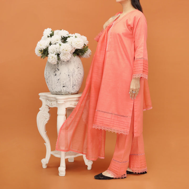 3PC- Embellished Khaddar Suit PW4049