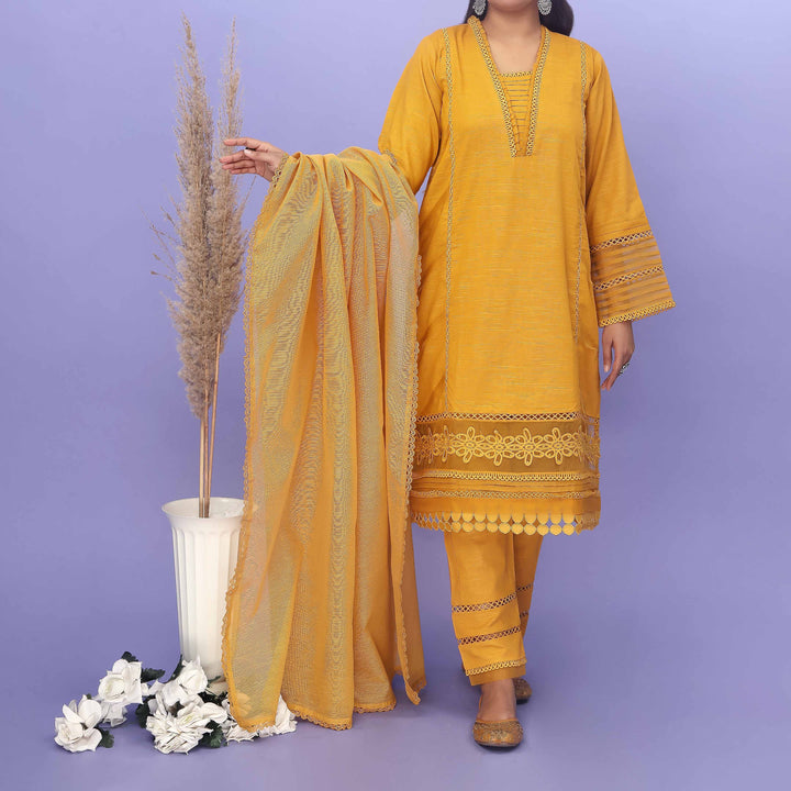 3PC- Embellished Khaddar Suit PW4110