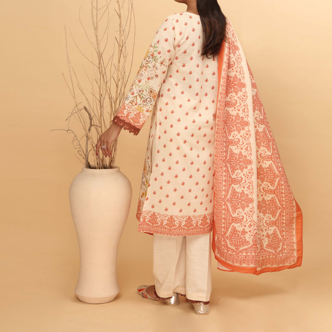 3PC- Digital printed Khaddar Suit PW4116