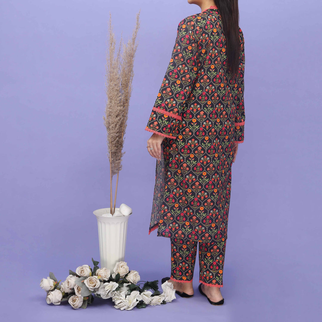 2PC- Printed Khaddar Suit PW4142