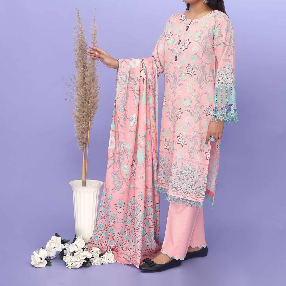 3PC- Digital printed Khaddar Suit PW4156