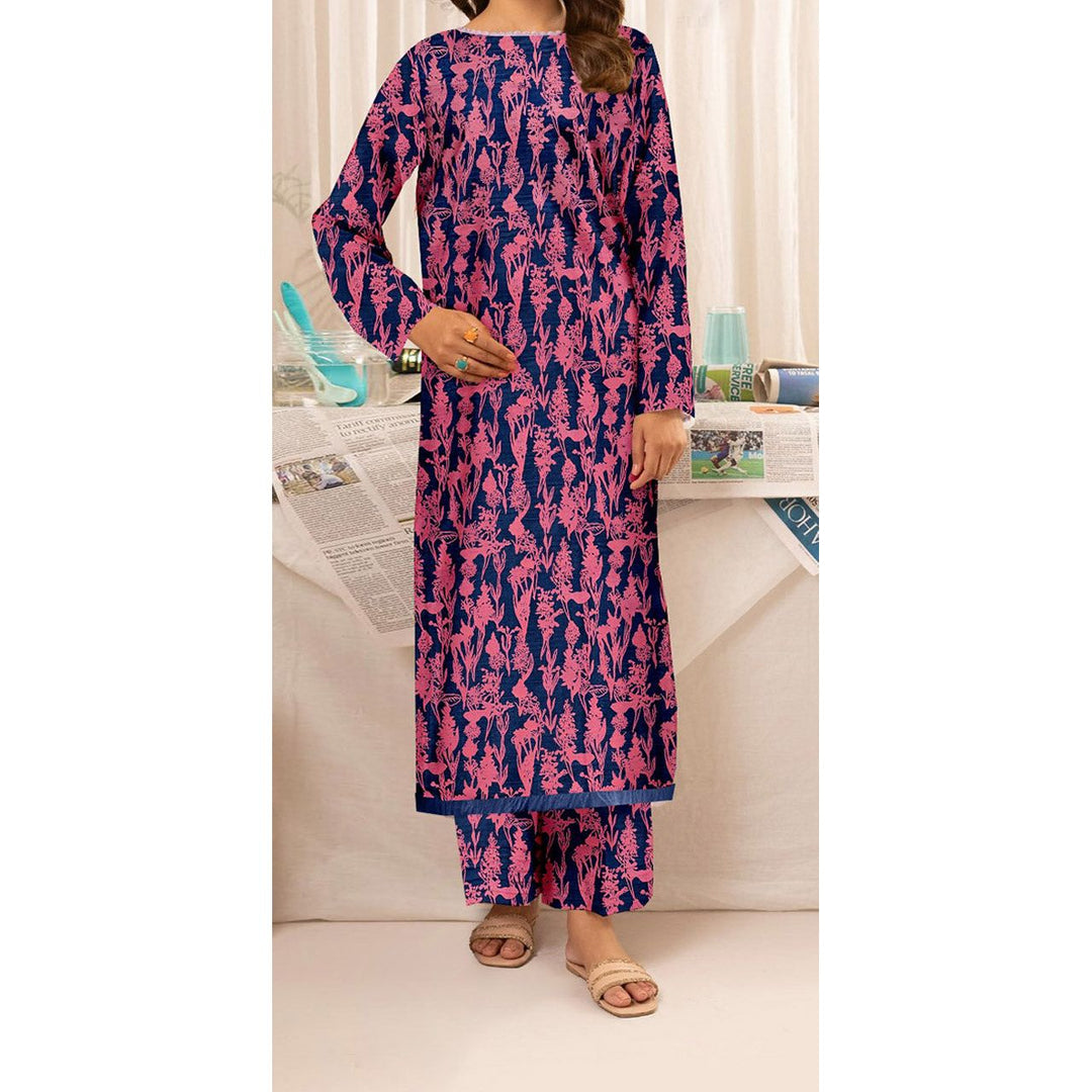 2 PC- Unstitched Printed Slub Khaddar Suit PW4316