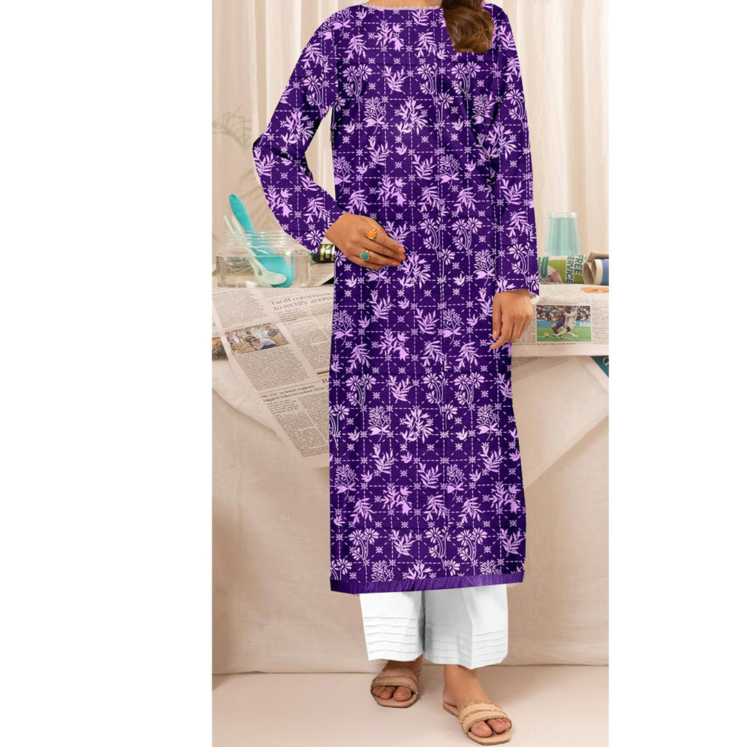 1PC- Unstitched Digital Slub Khaddar Shirt PW4365