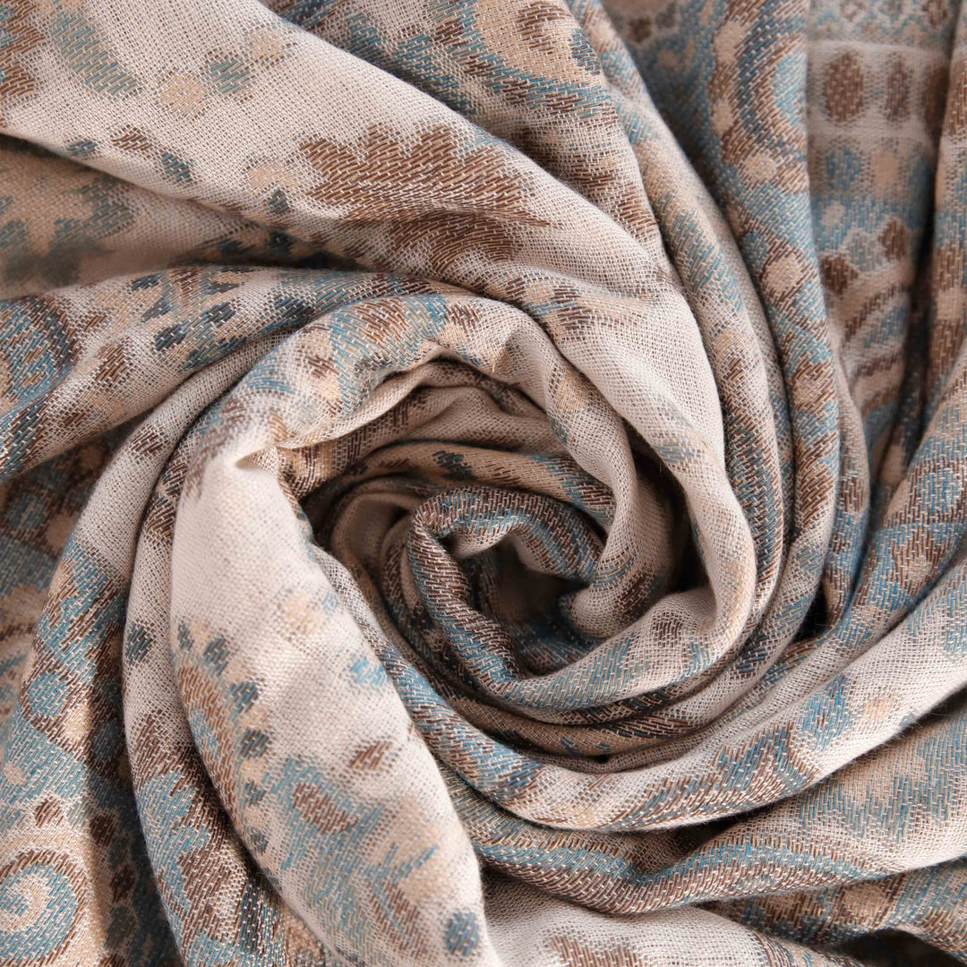 Cream Winter Acrylic Stole PW4678