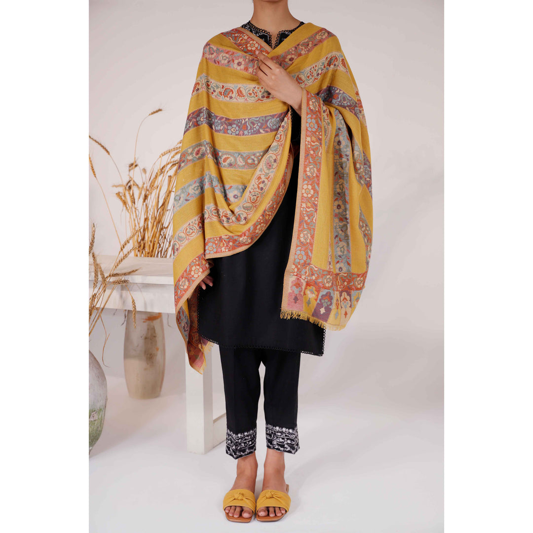 Mustard Winter Acrylic Stole PW4727