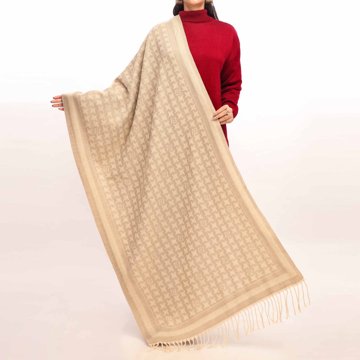 Beige Winter Stole PW4783