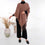 Brown Winter Acrylic Cape Shawl PW4907