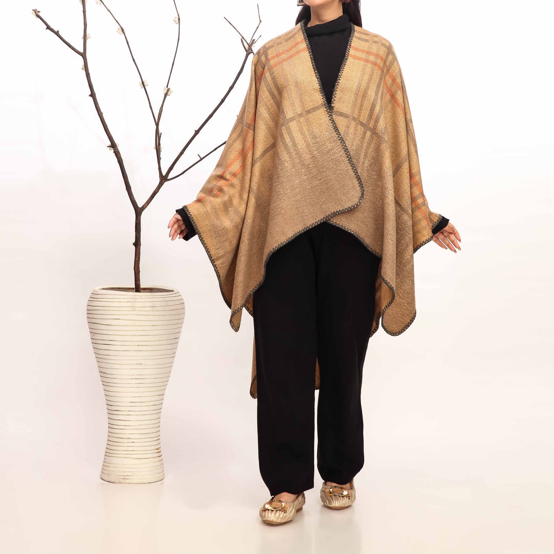 Brown Winter Cape Shawl PW4934