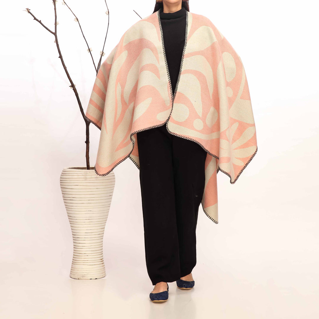 Peach Winter Cape Shawl PW4941