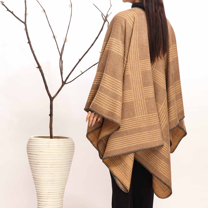 Brown Winter Cape Shawl PW4945