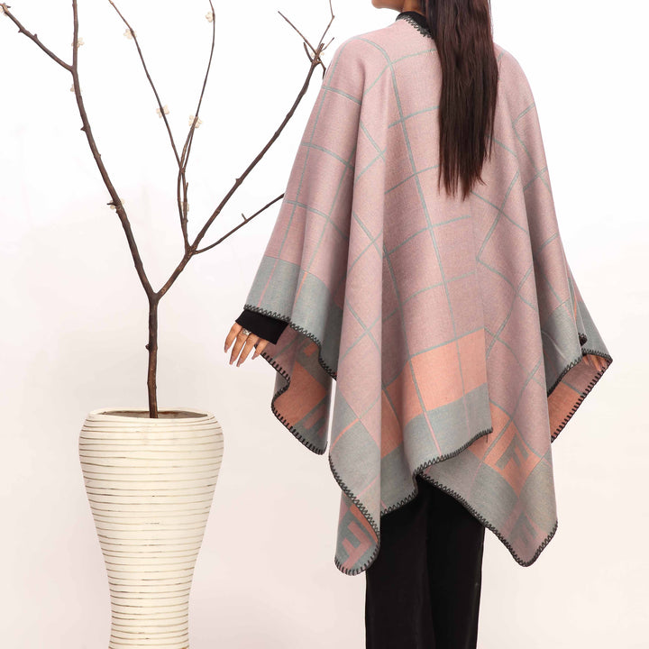 Grey Winter Cape Shawl PW4959