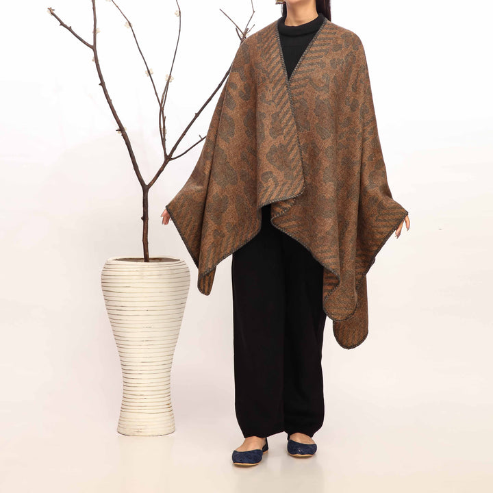 Brown Winter Cape Shawl PW4966