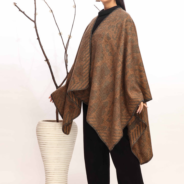 Brown Winter Cape Shawl PW4966