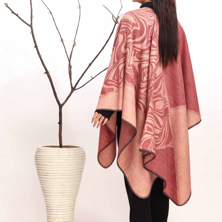 Pink Winter Cape Shawl PW4971