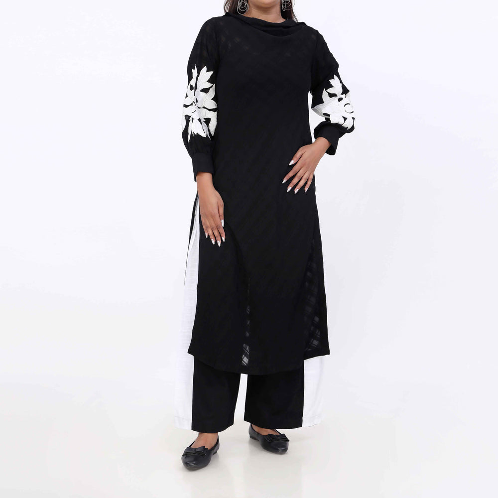 Black Georget Chiffon Shirt PW5003
