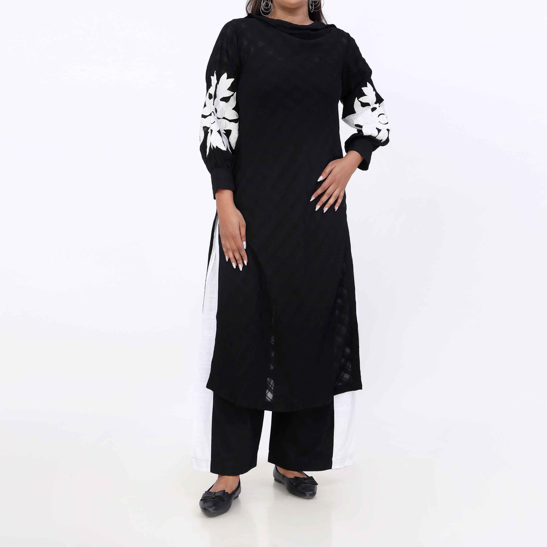 Black Georget Chiffon Shirt PW5003