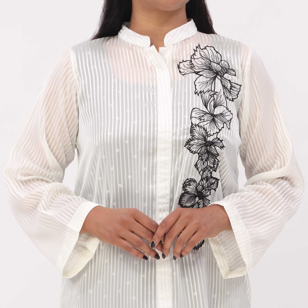 1PC- Georget Chiffon Shirt PW5006