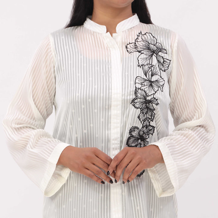 1PC- Georget Chiffon Shirt PW5006