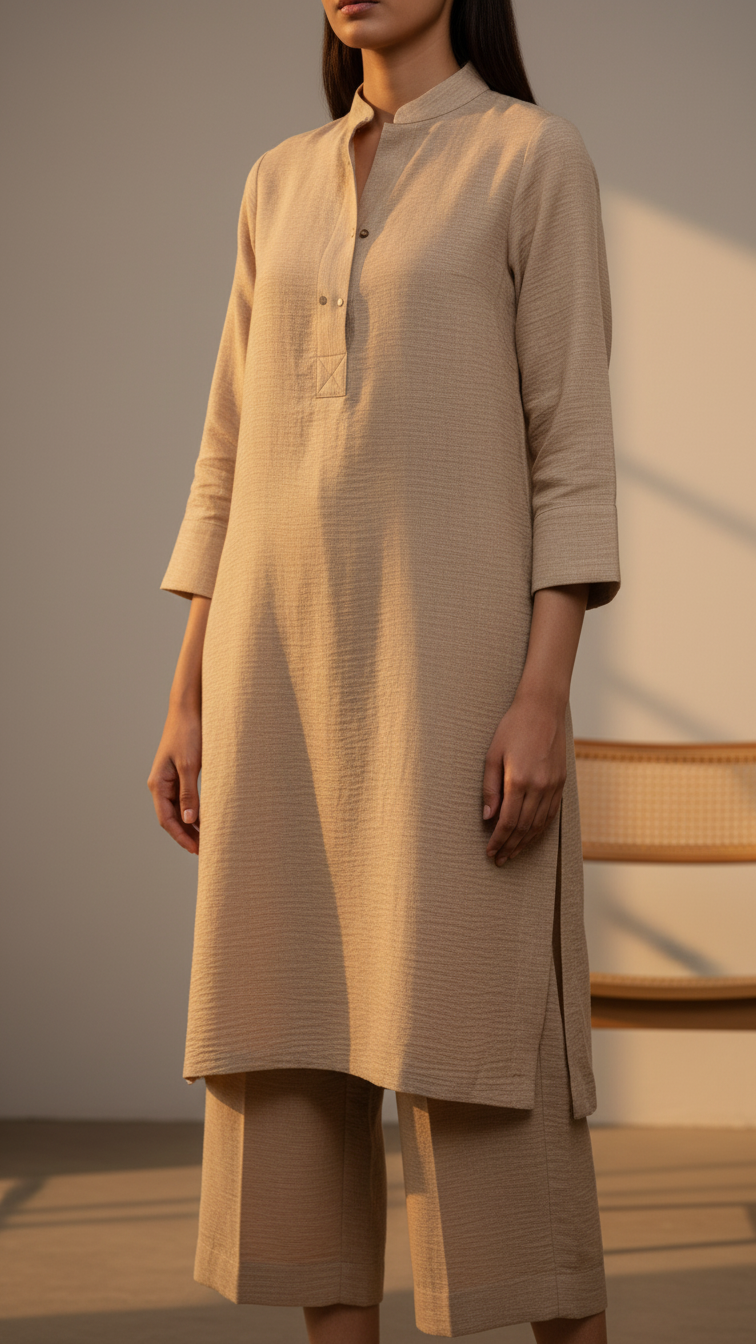 2 PC Blended Chambrey Suit PW5011