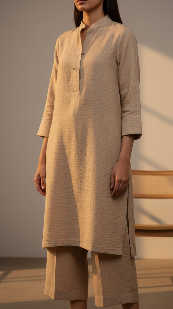 2 PC Blended Chambrey Suit PW5011