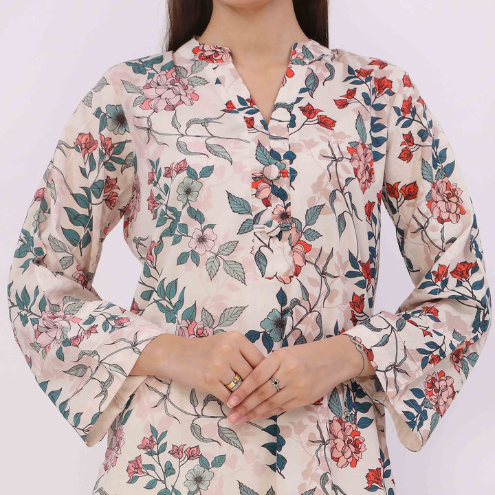 1PC Printed Cambric Shirt