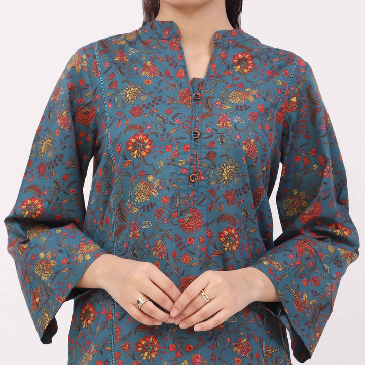 Digital Printed Cotton Cambric Shirt PW5024