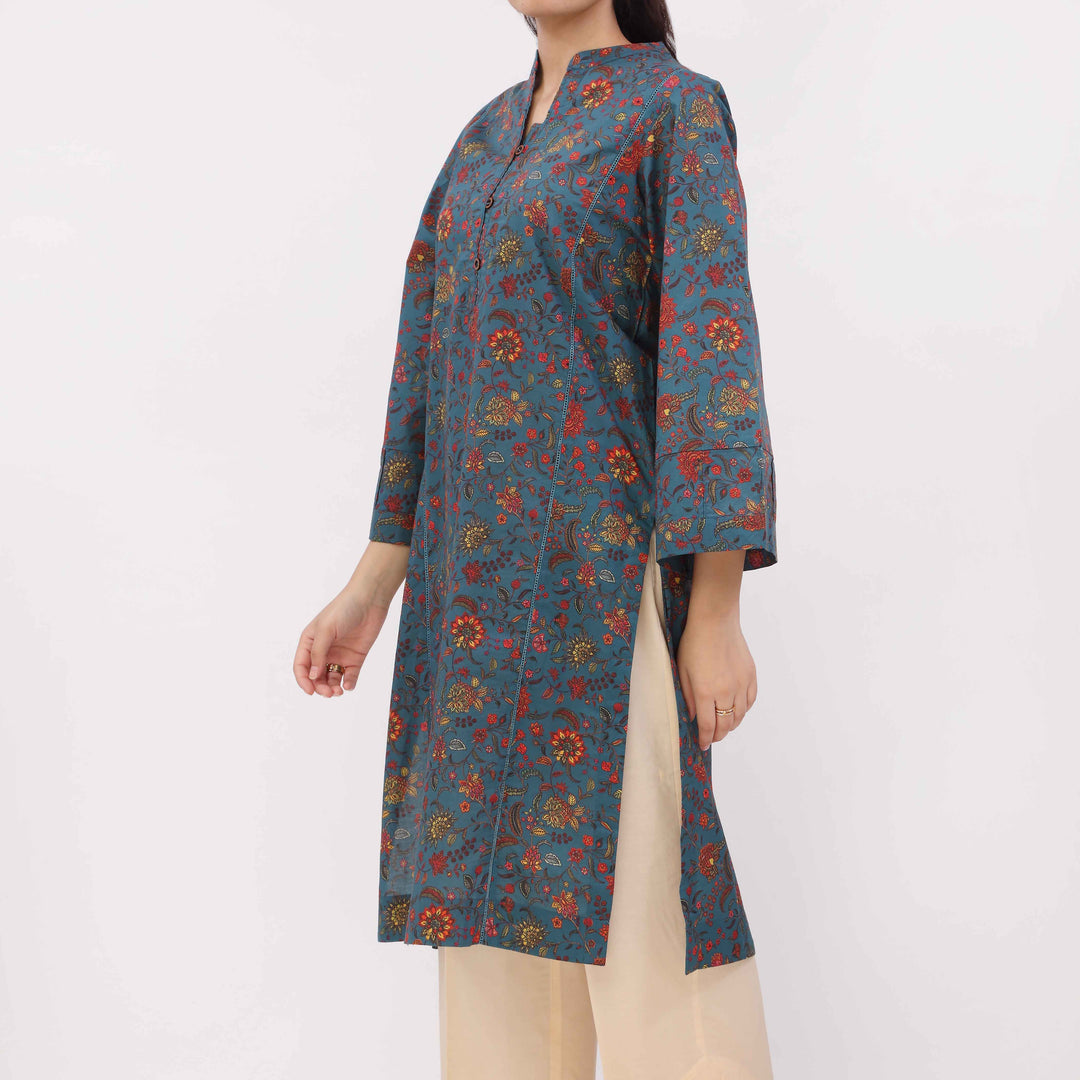 Digital Printed Cotton Cambric Shirt PW5024