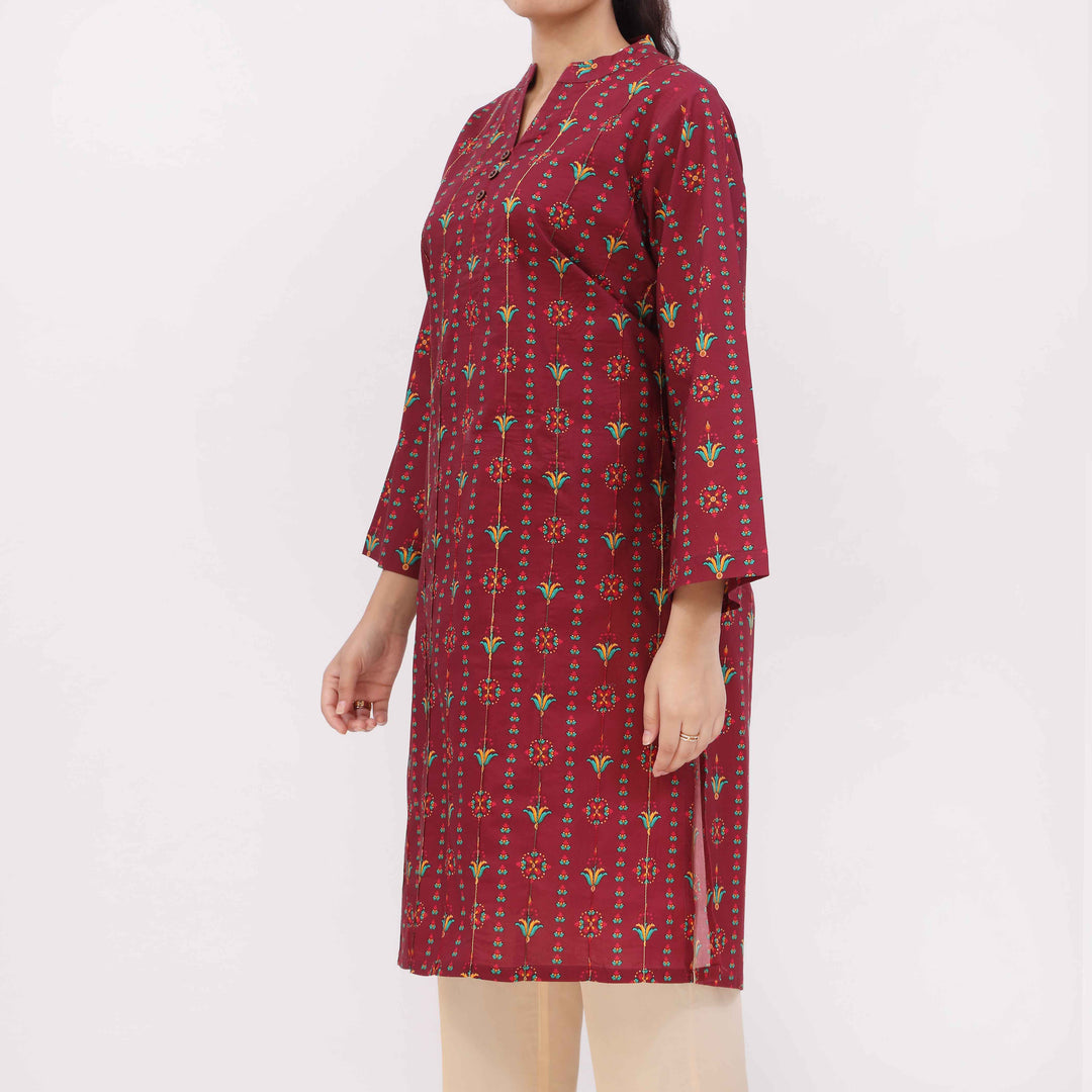 Digital Printed Cotton Cambric Shirt PW5025