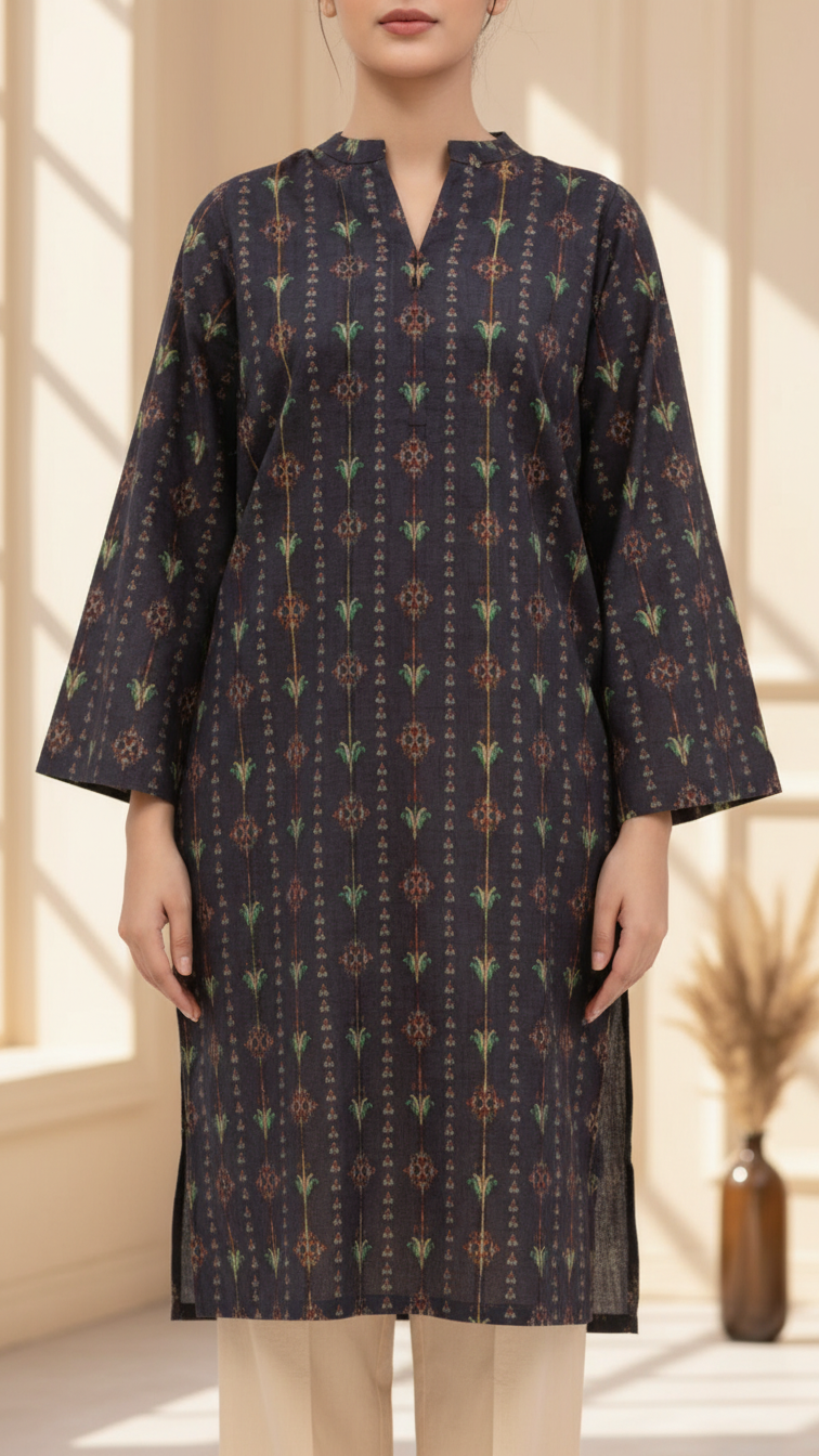 Digital Printed Cotton Cambric Shirt PW5026