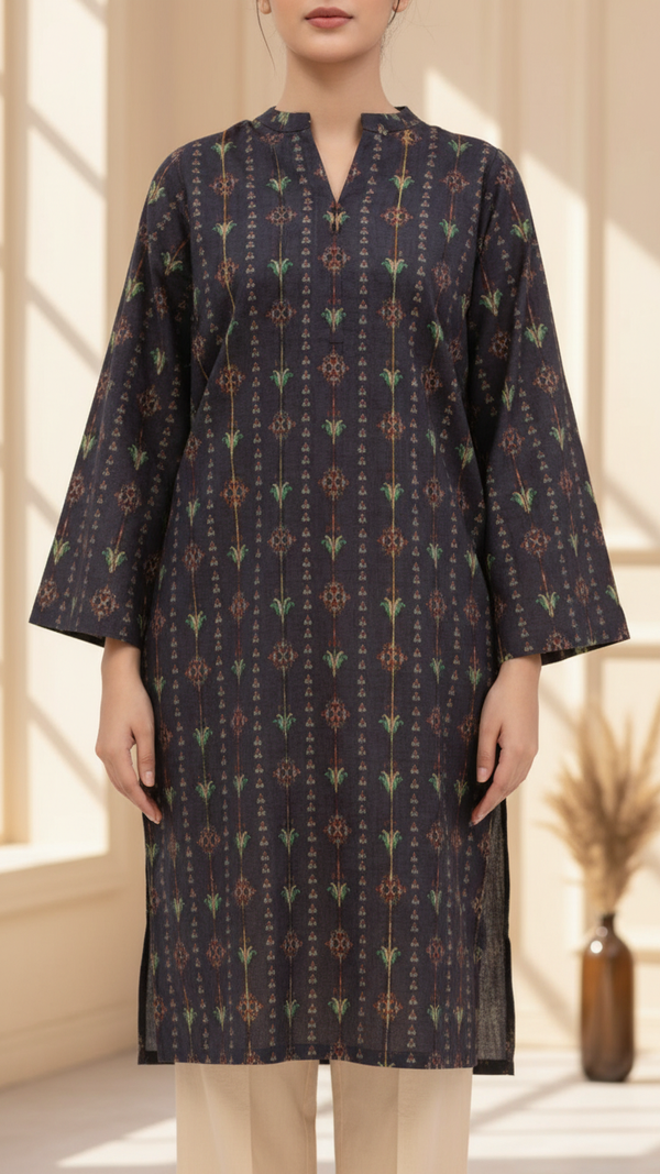 Digital Printed Cotton Cambric Shirt PW5026
